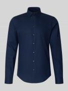 Jake*s Slim Fit Business Hemd aus Baumwolle mit Kentkragen in Marine, ...