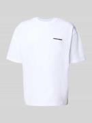 Pegador Oversized T-Shirt mit Label-Stitching in Weiss, Größe L