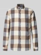 Lindbergh Relaxed Fit Freizeithemd mit Kentkragen in Sand, Größe M