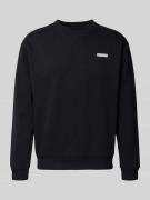 WOODBIRD Sweatshirt mit Label-Print Modell 'Cane' in Black, Größe L