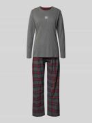 Happy Shorts Pyjama mit Rundhalsausschnitt Modell 'XMAS' in Anthrazit,...