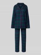 Happy Shorts Pyjama mit Reverskragen Modell 'XMAS' in Marine, Größe L