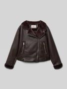 Only Regular Fit Jacke in Lederoptik mit Teddy Fell Modell 'STARRY' in...