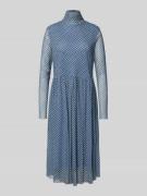 Smith and Soul Midikleid aus Mesh mit Stehkragen in Blau, Größe L