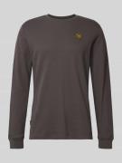 PME Legend Longsleeve mit Label-Detail in Graphit, Größe L