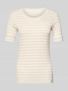 Marc Cain T-Shirt mit Rundhalsausschnitt und Ärmeln mit Aufschlag in S...