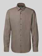 ETERNA Slim Fit Business-Hemd mit Kentkragen in Sand, Größe 39