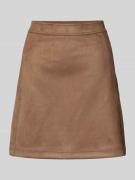 OPUS Minirock in Leder-Optik Modell 'Relvina cozy' in Mittelbraun, Grö...