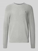 Polo Ralph Lauren Strickpullover mit Label-Stitching in Hellgrau Melan...