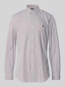 Polo Ralph Lauren Freizeithemd mit Knopfleiste in Dunkelbraun, Größe L