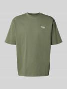WOODBIRD T-Shirt mit Label-Print Modell 'Baine' in Gruen, Größe L