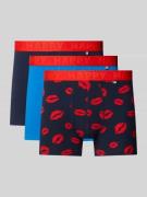Happy Socks Boxershorts mit elastischem Logo-Bund im 3er-Pack in Marin...