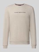 Tommy Hilfiger Regular Fit Sweatshirt aus Baumwoll-Mix in Offwhite Mel...