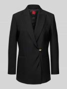 HUGO Taillierter Longblazer mit Wickeloptik Modell 'AMEANE' in Black, ...
