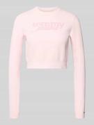 Tommy Jeans Regular Fit Pullover mit Label Stitching in Hellrosa, Größ...