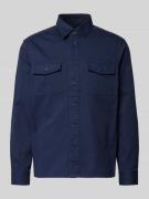 Christian Berg Men Hemdjacke mit Knopfleiste in Marine, Größe 3XL