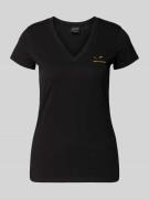 ARMANI EXCHANGE T-Shirt mit Label-Stitching in Black, Größe L
