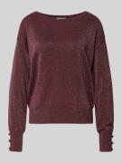 B.Young Strickpullover mit Zierknöpfen Modell 'MOBBE' in Mittelbraun, ...