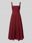 Staud Midikleid mit Karree-Ausschnitt Modell 'WELLS DRESS' in Bordeaux...