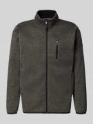 Lerros Sweatjacke mit Stehkragen in Dunkelgruen Melange, Größe L