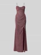 Luxuar Abendkleid mit rückseitiger Schnürung in Fuchsia, Größe 32