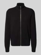 Lindbergh Strickjacke mit Strukturmuster in Black, Größe M