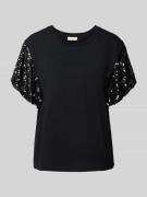 FREE/QUENT T-Shirt mit geripptem Rundhalsausschnitt Modell 'WINGS' in ...