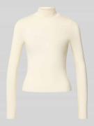 Scotch & Soda Longsleeve mit Rollkragen und Label-Stitching in Weiss, ...