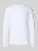 Scotch & Soda Longsleeve mit gerippten Abschlüssen in Weiss, Größe L