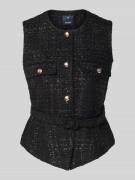 JOOP! Weste in Bouclé-Optik mit Gürtel Modell 'Viola' in Black, Größe ...