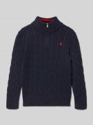 Polo Ralph Lauren Kids Strickpullover mit Label-Stitching in Marine, G...
