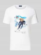 Polo Ralph Lauren T-Shirt mit Label-Print in Weiss, Größe L
