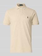 Polo Ralph Lauren Poloshirt mit Label-Stitching in Sand, Größe L