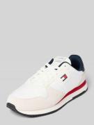 Tommy Jeans Low Top Sneaker aus Leder-Mix Modell 'EVA RUNNER' in Weiss...