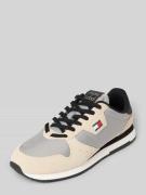 Tommy Jeans Low Top Sneaker aus Leder-Mix Modell 'EVA RUNNER' in Hellg...