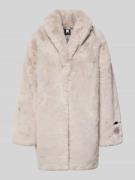 Karo Kauer Mantel mit Reverskragen in Beige, Größe M/L