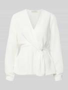 Rinascimento Regular Fit Bluse mit Knoten-Detail in Offwhite, Größe L
