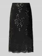 Soyaconcept Knielanger Rock mit Pailletten Modell 'AUBE' in BLACK, Grö...
