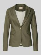 MOS MOSH Slim Fit Blazer mit Pattentaschen Modell 'Blake Night' in Oli...