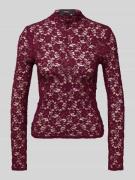 Mango Longsleeve mit Stehkragen Modell 'SELENA' in Bordeaux, Größe M