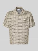 Lacoste Relaxed Fit Freizeithemd aus Baumwoll-Viskose-Mix in Ecru, Grö...