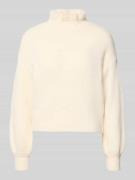 Zero Turtleneck-Pullover mit Stehkragen in Ecru, Größe L