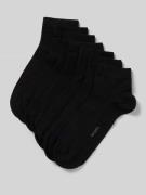 camano Socken mit Label-Print im 7er-Pack in Black, Größe 43-46