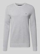 Tommy Hilfiger Regular Fit Strickpullover aus reiner Baumwolle in Hell...