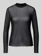 FREE/QUENT Longsleeve in semitransparentem Design Modell 'ISKA' in Bla...