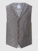 ATELIER TORINO Weste mit Allover-Muster Modell 'Orazio' in Orange, Grö...