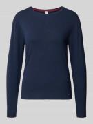 Skiny Longsleeve mit geripptem Rundhalsausschnitt in Dunkelblau, Größe...