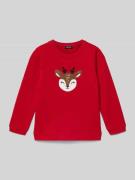 Blue Seven Sweatshirt mit Motiv-Print in Rot, Größe 104