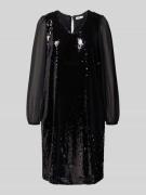 More & More Knielanges Kleid mit Paillettenbesatz in Black, Größe 34