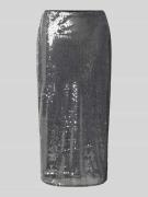 Mango Midirock mit Pailletten Modell 'XSPARKLE' in Anthrazit, Größe L